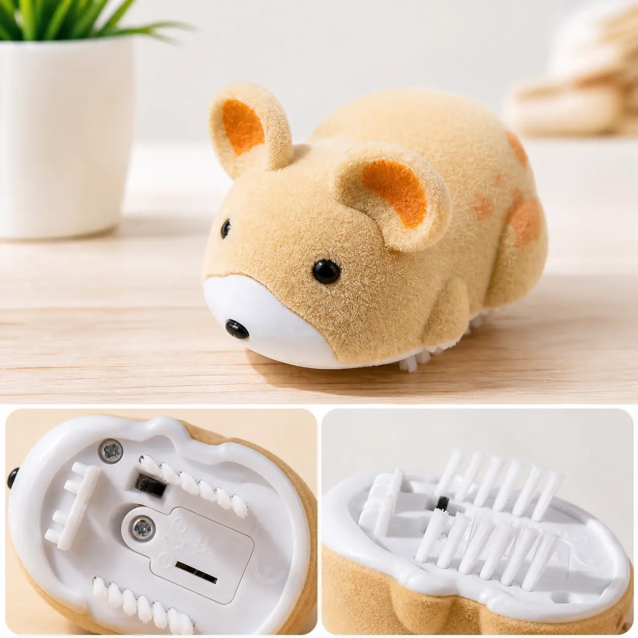 Interactive Electric Hamster Cat Toy Smart Moving Plush Pet Teaser Toy Automatic Moving Cat Toy for Indoor Cats Kittens