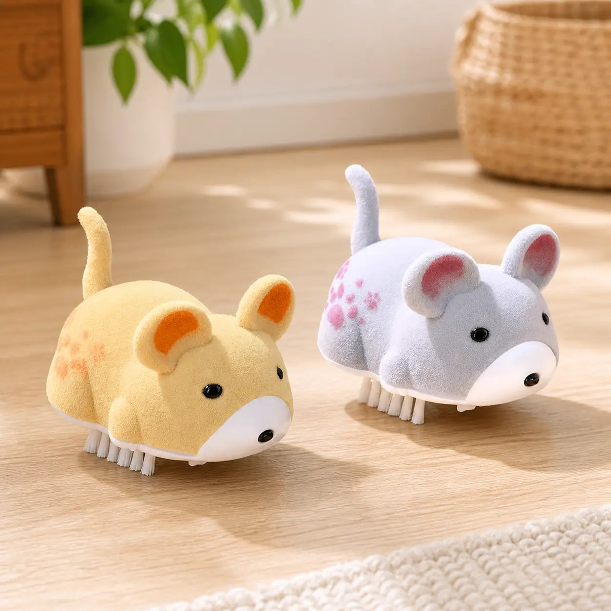Interactive Electric Hamster Cat Toy Smart Moving Plush Pet Teaser Toy Automatic Moving Cat Toy for Indoor Cats Kittens